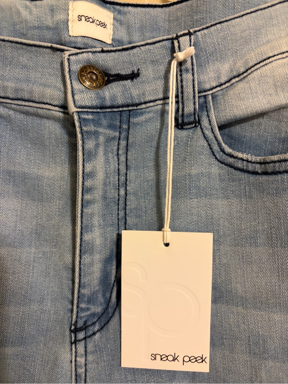 Sneak Peek high-rise cropped denim skinny jeans  new 29w/9 - Picture 2 of 8